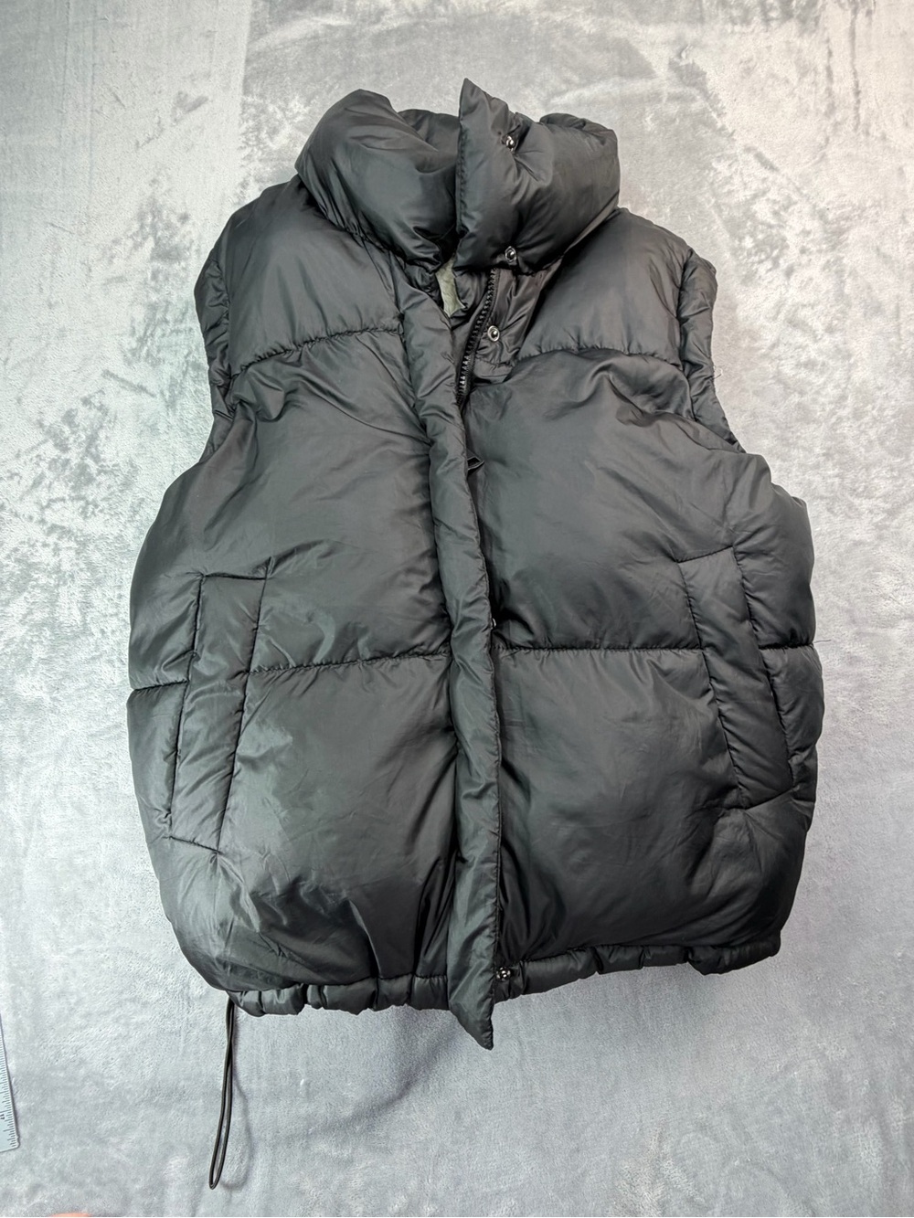 Ci Sono Black Padded Vest with Cream Insulated Puffer vest Women’s winter cozy S